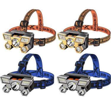 Imagem de Lanterna Holofote De Cabeça 5 LED Super Brilhante À Prova D 'Água USB 