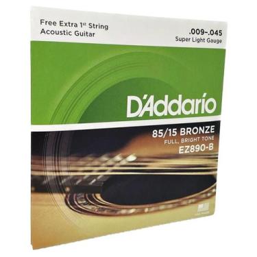 Imagem de Jogo De Cordas 09 Aço Violão Ez890-B Daddario  85/15 - Daddario (Origi