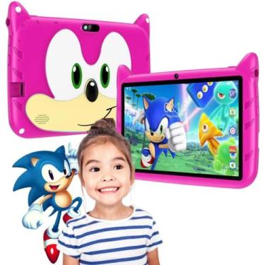 Imagem de Tablet Infantil Sonic Rosa Wifi Tela 7 Polegadas Android 64 Gigas - MU