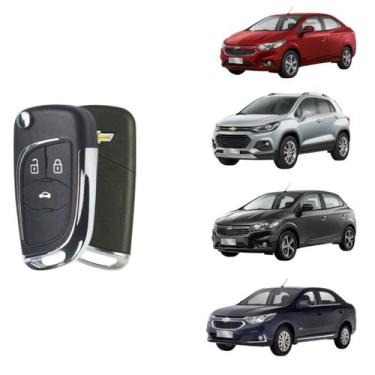 Imagem de Carcaça Capa Chave Canivete Oca Cruze Cobalt Sonic Spin Onix S10 Monta
