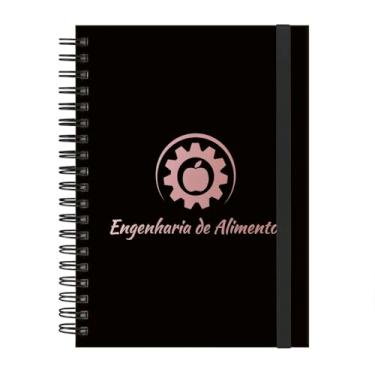 Imagem de Caderno Colegial Plus 10 Matérias Profissões Engenharia de Alimentos (Preto e Rosê)