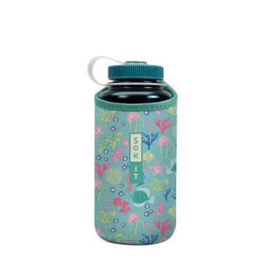 Imagem de Sok It BotlSok Capa de neoprene isolada para garrafa de água (no fundo do mar, serve em Nalgene de 946 ml)