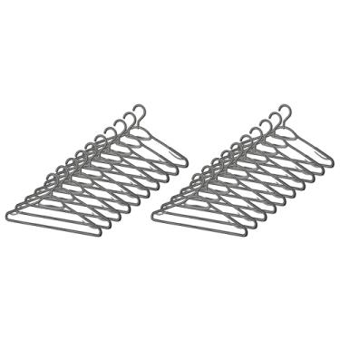 Imagem de Whitmor Cabides finos e seguros com gancho giratório - branco e cinza - conjunto de 20