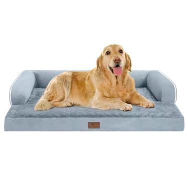 Imagem de Cama para cães extragrande ortopédica à prova d'água: Cama de espuma viscoelástica para cães GG GG extra grandes - Sofá de sofá - Lavável com capa removível