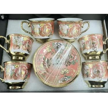 Imagem de Xícara de café kit com 12 peças de Cerâmica em porcelana (Xicara D174-2 6 conjunto)