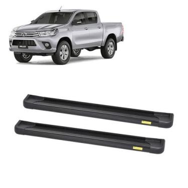 Imagem de Estribo Hilux 2020 2021 2022 Preto Cabine Dupla Alumínio - CCF