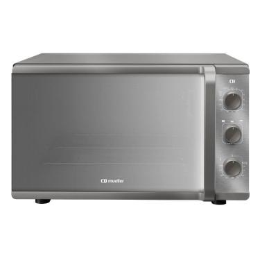 Imagem de Forno Elétrico De Bancada Mueller Espelhado 50 Litros E 3 Modos De Assar MFB50K Cinza 110V