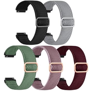 Imagem de GEAK Pulseira de relógio de 22 mm compatível com Garmin Venu 3/Venu 2, pulseiras elásticas de tecido elástico de liberação rápida de 22 mm compatíveis com Garmin Vivoactive 4/Forerunner 265/255/965