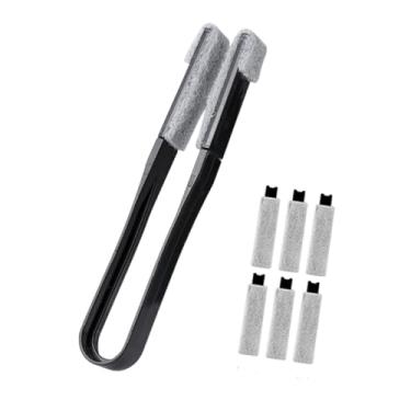 Imagem de IEUDNS Limpador de persianas, espanador, escova de limpeza, espanador, prático, multiuso, limpador de janelas para cozinha, móveis domésticos, Preto