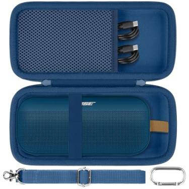 Imagem de co2CREA Capa de viagem rígida de substituição para alto-falante portátil Bose SoundLink Flex 2ª geração/Bose SoundLink Flex Bluetooth (capa azul crepúsculo)