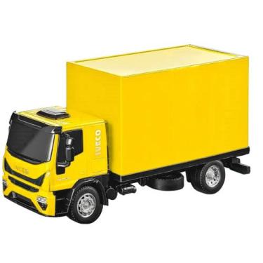 Imagem de Caminhão Iveco Baú 24cm - Acompanha Acessórios De Carga 4 Caixinhas e 