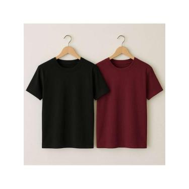 Imagem de Kit 2 Camisetas Básicas Streetwear Camisa T-Shirt Masculina Slim  Algo