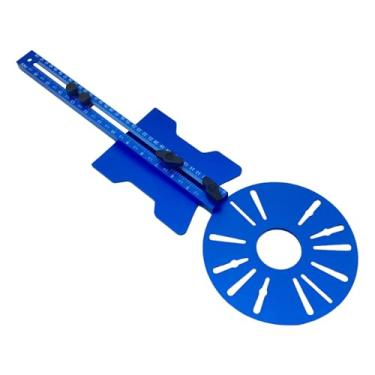 Imagem de Fenteer Suporte para fresamento de fresagem de roteador, gabarito para ferragens de armário, ferramenta de carpintaria atualizada, gabarito para corte, Azul