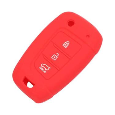 Imagem de Capa De Silicone Para Chave Remota, Capa Com 3 Botões Para Hyundai Sol