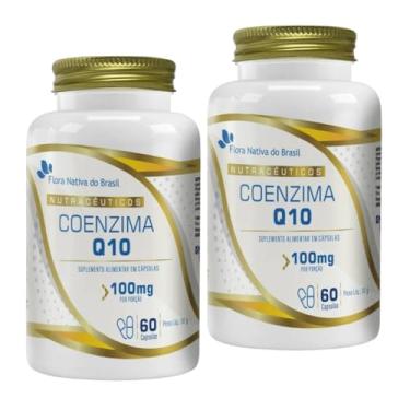 Imagem de Kit Com 2 - Coenzima Q10 100% Pura (Co-Q10 Ubiquinona) 60cáps 100mg Flora Nativa
