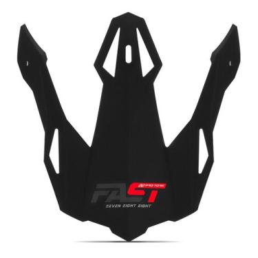 Imagem de Pala Capacete Pro Tork Fast 788 Skull Solid, PRETO - VERMELHO, Único