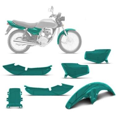 Imagem de Kit Carenagem 3 Peças Cromo Forte Moto Honda Titan 1995 a 2000 Substit