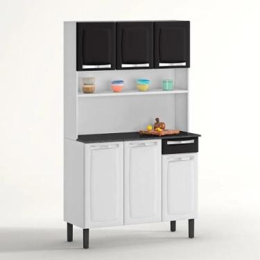 Imagem de Kit Cozinha Rose Compacta Itatiaia Em Aço 6 Portas 1 Gaveta Branco E P