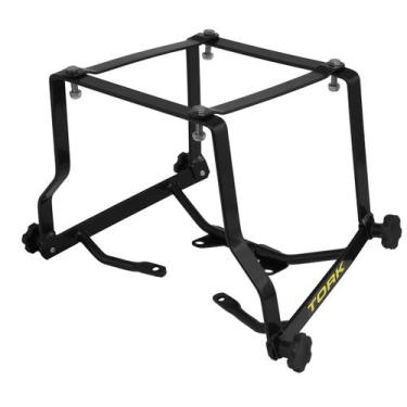 Imagem de Suporte Baú 80 135L Cromo Forte Desmontável Motos Honda Titan 150 Fan 