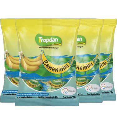 Imagem de Kit Com 4Und Bananinha Sem Adição De Açúcares Tropdan 150G