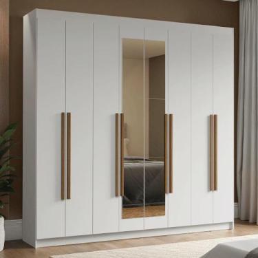 Imagem de Guarda-roupa Casal 8 Portas Batentes Com Espelho Madesa.