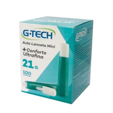 Imagem de Auto Lanceta Mini G-Tech + Conforto Ultrafina 21g 100 Unidades