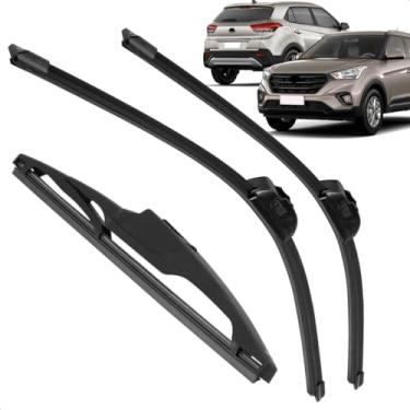 Imagem de Kit Completo 3 Palhetas Limpador Parabrisa Silicone Creta 2017 a 2026