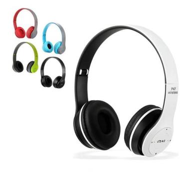 Imagem de Fone P47 Wireless Bluetooth com Rádio FM e Entrada Cartão SD - Fone De