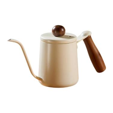 Imagem de Llazsybz Chaleira de Café Pour-over, Cafeteira/bule de Chá, Chaleira de Chá, Bico Longo de Pescoço de Ganso, Cafeteira de Acampamento, Chaleira de Pescoço de G, branco, 350mL