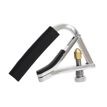 Imagem de Milageto Acessórios para Capotraste de Guitarra, Ukulele Leve Ajustável, Bandolim, Baixo, Capotraste de Tensão, prata