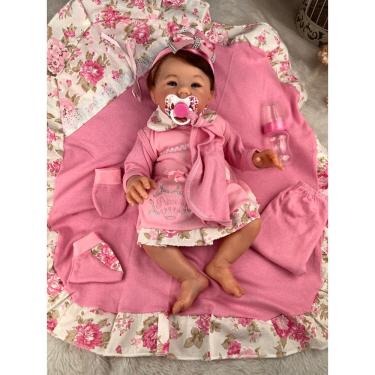 Imagem de Bebe Reborn Menina Corpo Silicone Realista Recém Nascida