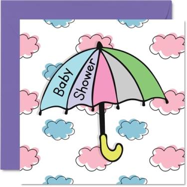 Imagem de Novo cartão de bebê - chá de bebê super fofo - Parabéns recém-nascido, parabéns, presentes de boas-vindas ao mundo, cartões comemorativos de 145 mm para pais