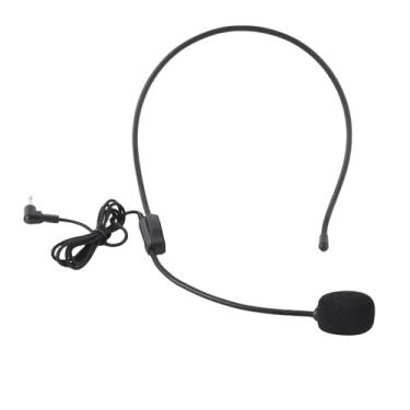 Imagem de Eboxer Mini fone de ouvido portátil 3,5 mm Jack Head-Mounted Microfone com fio flexível para amplificador de voz Alto-falante Karaokê Computador