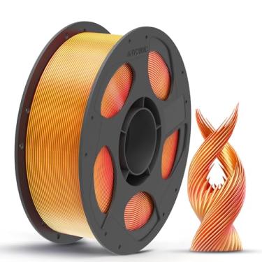 Imagem de ANYCUBIC filamento pla de seda de duas cores, coextrusão cromada 2 em 1, mudança de cor, filamento de impressora 3d, precisão dimensional de 1,75 mm +/- 0,02 mm, textura de seda, carretel de