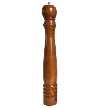 Imagem de Wood Pepper Mill Hotel Salt Pepper Mill Large 20" Super Big Oak Wooden Salt and Pepper Stainless Steel Core Manual Pepper Grinder-Brown
