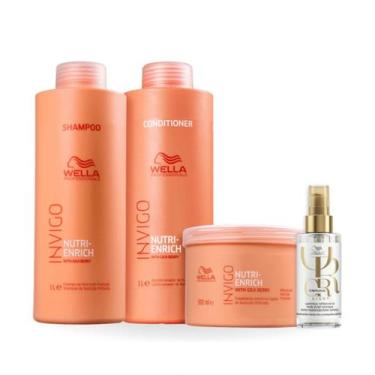 Imagem de Wella Nutri-Enrich Sh 1000ml + Cond 1000ml + Masc 500ml + Oleo Light 1