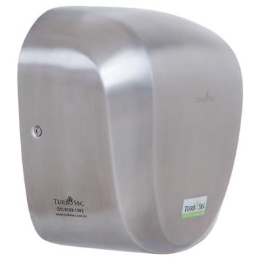 Imagem de Secador de mãos turbosec aero profissional alto fluxo em aço inox 220v