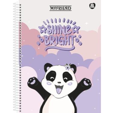Imagem de Caderno Universitário Animativa, 15 Matérias, Capa Dura, My Friend, 240 Folhas, Pacote com 2