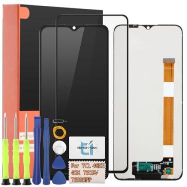 Imagem de Tela de substituição TCL 40XE de 16.7 cm para TCL 40XE 40X T609V T609SPP T609DL T609M Display LCD Touch Screen Digitalizador com ferramentas de reparo (preto)