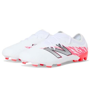 Imagem de New Balance Tênis de futebol infantil unissex Furon Team Fg V8, Branco/vermelho energético/preto, 17