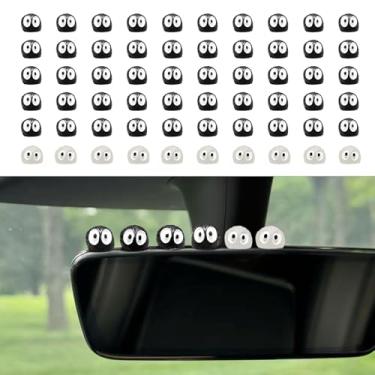 Imagem de Bonitos sprites de fuligem, 60 peças, acessórios de sprites de fuligem de desenho animado, contém 50 pretos e 10 enfeites de elfo de fuligem que brilham no escuro, decoração de anime fofo para