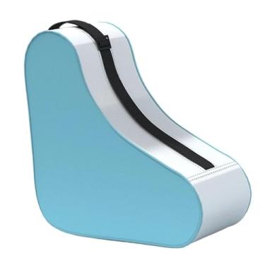 Imagem de Colaxi Bolsa de skate, bolsa de armazenamento para sapatos de skate, acessórios de skate, bolso com zíper, recipiente de 3 camadas para transporte para, Azul