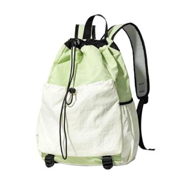 Imagem de oshhni Mochila com cordão para transporte, mochila multifuncional para tênis, bolsa para tênis, raquete de squash, academia, viagem, esportes, fitness, Luz Verde