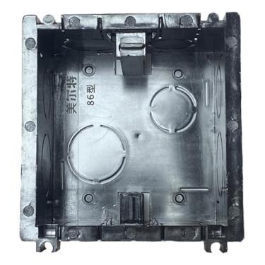 Imagem de Caixa de Montagem Padrão Europeu, PVC Resistente, 86x86x50mm, para Interruptor e Tomada, Anti-Chamas, Bordas Reforçadas