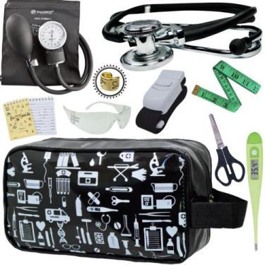 Imagem de Kit Academico Enfermagem Premium Preto Completo - Love Saude, PRETO ES