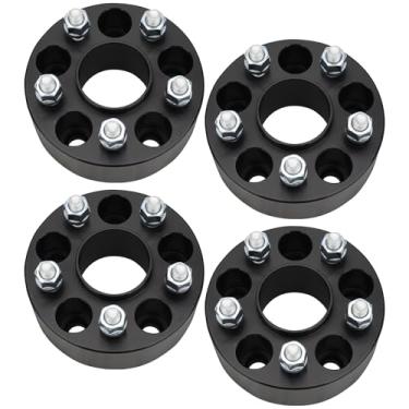 Imagem de BRTEC Adaptador de roda 5 x 4,25 Hubcentric 5 cm de espessura M12x 1,5 pinos 63,4 mm furo 5x108 mm espaçadores de roda para Ford para Lincoln para Mercury para Jaguar 4 peças