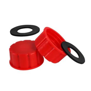 Imagem de oshhni Tampas de lata de gás de 2 peças de 5 galões com rosca grossa, substituição de latas de gás para garagem com juntas para recipientes de jardim,