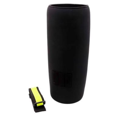 Imagem de Mini refrigerador de barril de neoprene isolado com alça de ombro e bolsos para lâmpada de CO2 – serve para barris de cerveja de 4L/5L/10L para churrasco, camping e festas(10L)