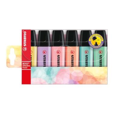 Imagem de Marca Texto - Stabilo Boss Original Pastel – Estojo com 6 Unidades – Em 6 Cores Sortidas