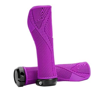 Imagem de UGPLM 2x Manoplas de Bicicleta Manoplas de Bicicleta de de Alto Desempenho Ergonômicas e Confortáveis ​​com Trava Acessórios para, Roxo